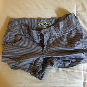 Jolt Women's Pinstriped Gray Cargo Shorts